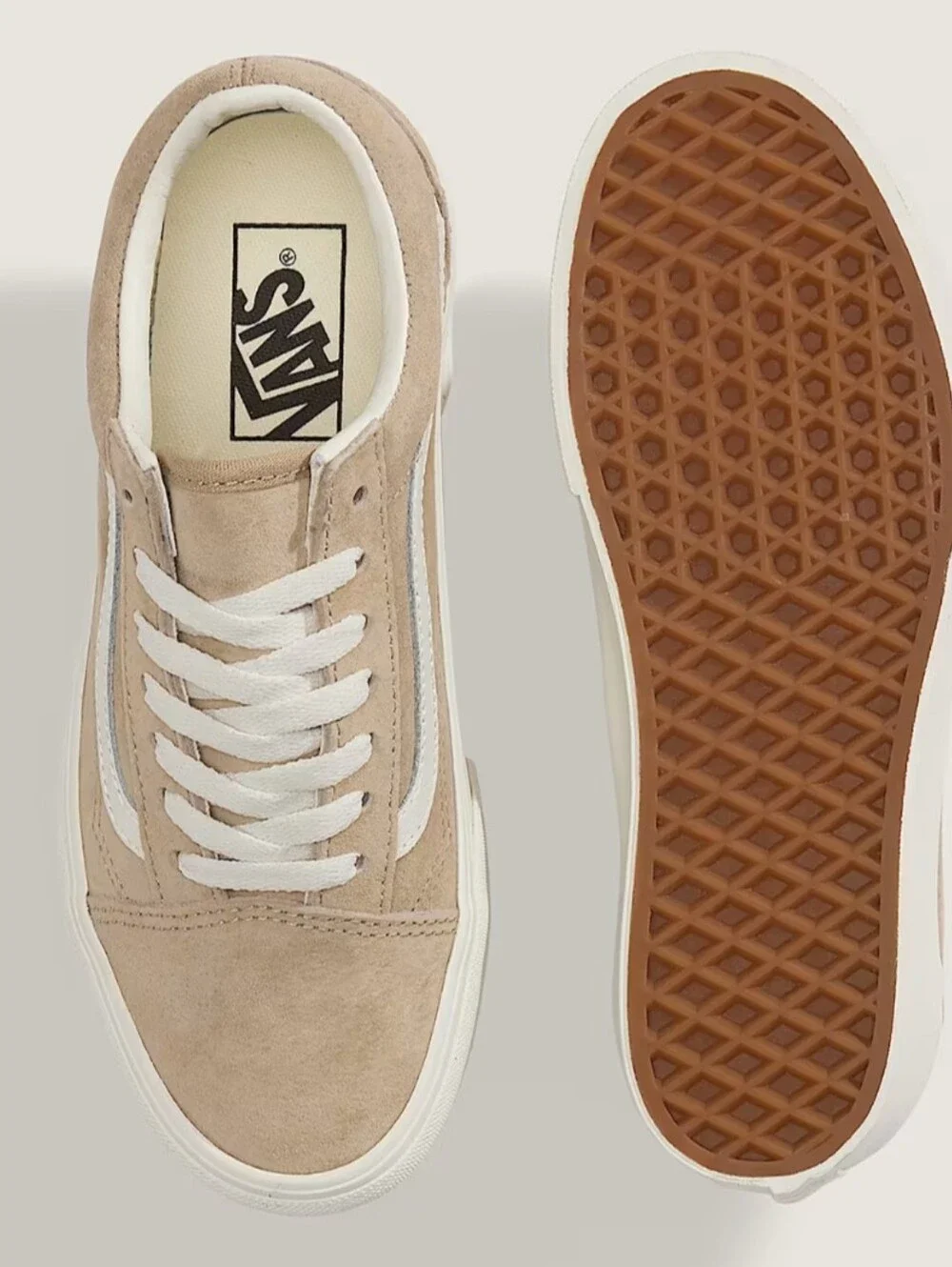 Vans Old Skool Beige Suede Stackform Sneakers Size M6.5 W8 MSRP $80